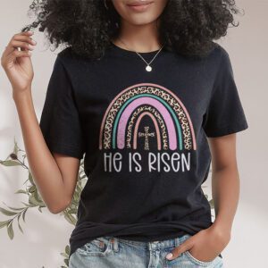 He Is Risen Rainbow Leopard Happy Easter Day Christian Jesus T Shirt 1 5