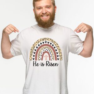 He Is Risen Rainbow Leopard Happy Easter Day Christian Jesus T Shirt 2 1