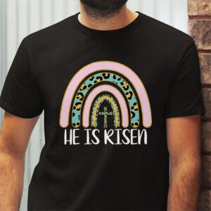 He Is Risen Rainbow Leopard Happy Easter Day Christian Jesus T Shirt 2