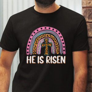 He Is Risen Rainbow Leopard Happy Easter Day Christian Jesus T Shirt 2 7