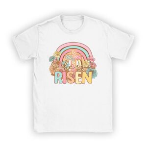 He Is Risen Rainbow Leopard Happy Easter Day Christian Jesus T-Shirt