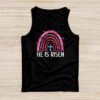 He Is Risen Rainbow Leopard Happy Easter Day Christian Jesus Tank Top