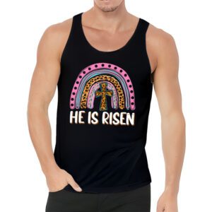 He Is Risen Rainbow Leopard Happy Easter Day Christian Jesus Tank Top 3 7