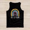He Is Risen Rainbow Leopard Happy Easter Day Christian Jesus Tank Top