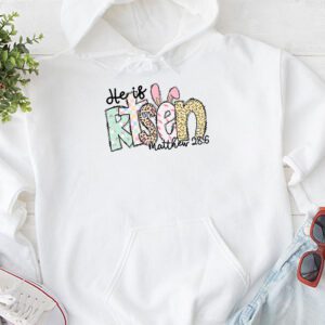 He is Risen Jesus Christian Happy Easter Floral Wreath Women Hoodie 1 5