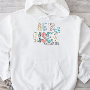 He is Risen Jesus Christian Happy Easter Floral Wreath Women Hoodie