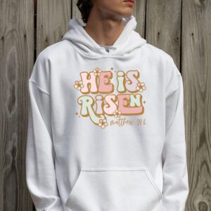 He is Risen Jesus Christian Happy Easter Floral Wreath Women Hoodie 2 2