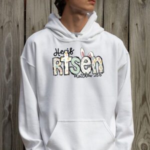 He is Risen Jesus Christian Happy Easter Floral Wreath Women Hoodie 2