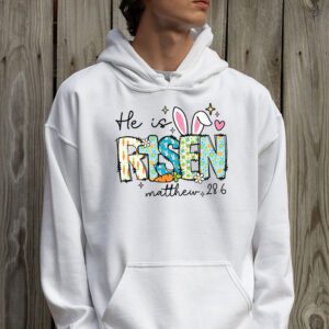 He is Risen Jesus Christian Happy Easter Floral Wreath Women Hoodie 2 9