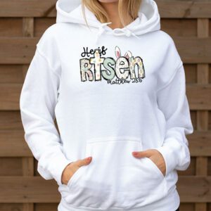 He is Risen Jesus Christian Happy Easter Floral Wreath Women Hoodie 3