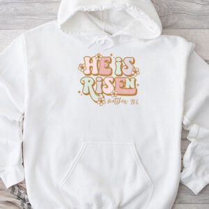 He is Risen Jesus Christian Happy Easter Floral Wreath Women Hoodie