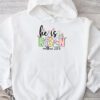 He is Risen Jesus Christian Happy Easter Floral Wreath Women Hoodie