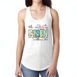 He is Risen Jesus Christian Happy Easter Floral Wreath Women Tank Top 1 9