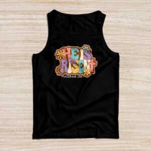 He is Risen Jesus Christian Happy Easter Floral Wreath Women Tank Top