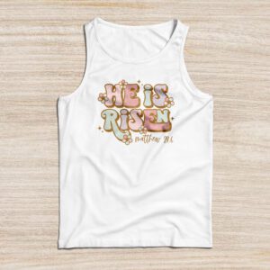 He is Risen Jesus Christian Happy Easter Floral Wreath Women Tank Top