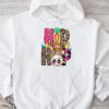 Hip Hop Easter Shirt Women Girls Leopard Print Plaid Bunny Hoodie