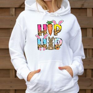 Hip Hop Easter Shirt Women Girls Leopard Print Plaid Bunny Hoodie 3 3