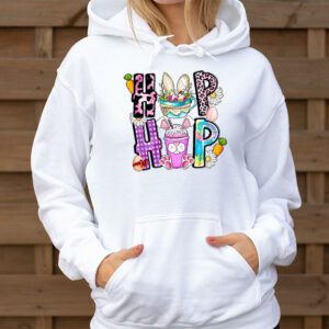 Hip Hop Easter Shirt Women Girls Leopard Print Plaid Bunny Hoodie 3 4