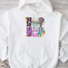 Hip Hop Easter Shirt Women Girls Leopard Print Plaid Bunny Hoodie