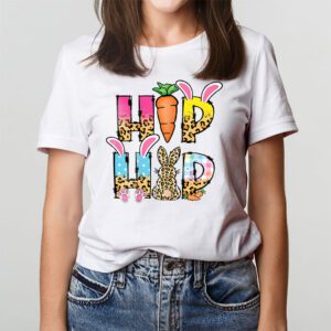 Hip Hop Easter Shirt Women Girls Leopard Print Plaid Bunny T Shirt 2 3