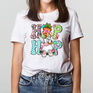Hip Hop Easter Shirt Women Girls Leopard Print Plaid Bunny T Shirt 2