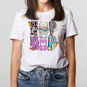 Hip Hop Easter Shirt Women Girls Leopard Print Plaid Bunny T Shirt 2 4