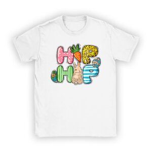 Hip Hop Easter Shirt Women Girls Leopard Print Plaid Bunny T-Shirt