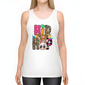 Hip Hop Easter Shirt Women Girls Leopard Print Plaid Bunny Tank Top 2 7