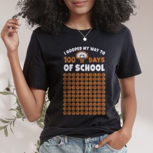 Hooped My Way 100 Days School Basketball 100th Day Boys Kids T Shirt 1 2