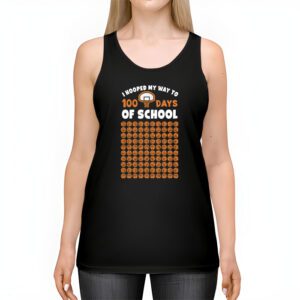 Hooped My Way 100 Days School Basketball 100th Day Boys Kids Tank Top 2 2