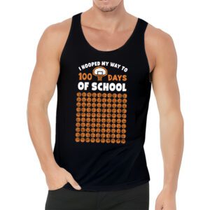 Hooped My Way 100 Days School Basketball 100th Day Boys Kids Tank Top 3 2