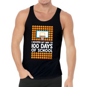 Hooped My Way 100 Days School Basketball 100th Day Boys Kids Tank Top 3 3