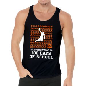 Hooped My Way 100 Days School Basketball 100th Day Boys Kids Tank Top 3 4