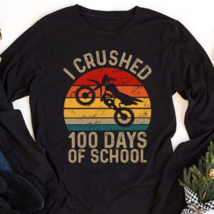 I Crushed 100 Days Of School Dirt Bike For Boys Longsleeve Tee 1 1