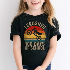 I Crushed 100 Days Of School Dirt Bike For Boys T Shirt 2 2