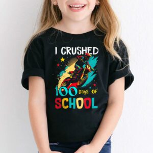 I Crushed 100 Days Of School Dirt Bike For Boys T Shirt 2 5