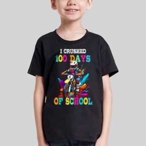 I Crushed 100 Days Of School Dirt Bike For Boys T Shirt 3 1