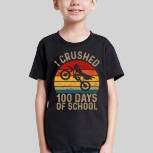 I Crushed 100 Days Of School Dirt Bike For Boys T Shirt 3 2