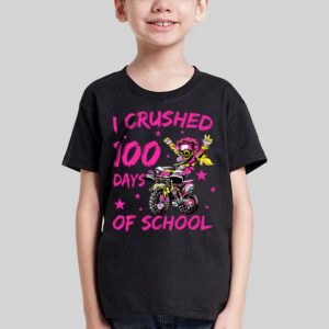 I Crushed 100 Days Of School Dirt Bike For Boys T Shirt 3 4