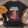 I Steal Hearts Trex Dino Valentine's Day Boys Son Toddlers Longsleeve Tee