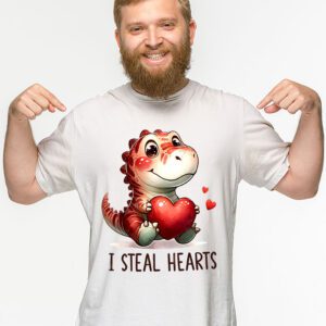 I Steal Hearts Trex Dino Valentines Day Boys Son Toddlers T Shirt 2 1