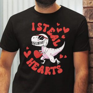 I Steal Hearts Trex Dino Valentines Day Boys Son Toddlers T Shirt 2 3