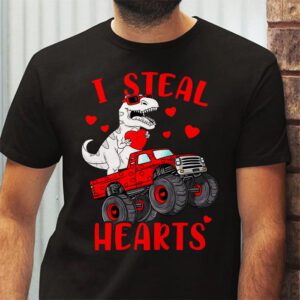 I Steal Hearts Trex Dino Valentines Day Boys Son Toddlers T Shirt 2 5