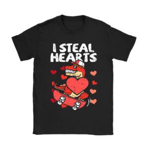 I Steal Hearts Trex Dino Valentine's Day Boys Son Toddlers T-Shirt