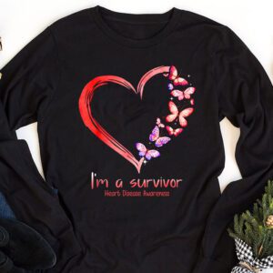 Im A Survivor Heart Disease Awareness Month Longsleeve Tee 1 1