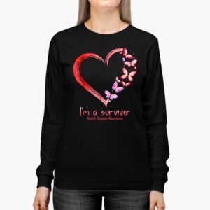 Im A Survivor Heart Disease Awareness Month Longsleeve Tee 2 1