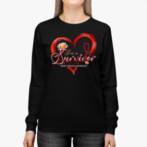 Im A Survivor Heart Disease Awareness Month Longsleeve Tee 2 2