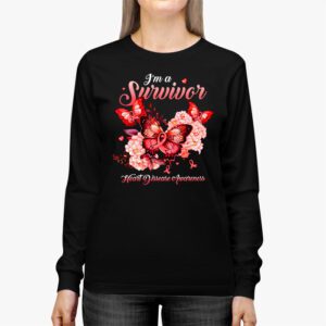 Im A Survivor Heart Disease Awareness Month Longsleeve Tee 2 3