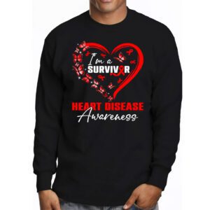 Im A Survivor Heart Disease Awareness Month Longsleeve Tee 3 4