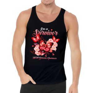 Im A Survivor Heart Disease Awareness Month Tank Top 3 3